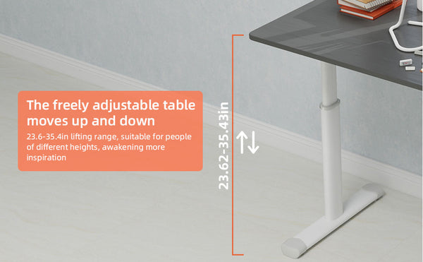 English Elm Adjustable Study Desk For All Ages – Ergonomic Height-Adjustable, Compact Design For Home & Office W1935P338357