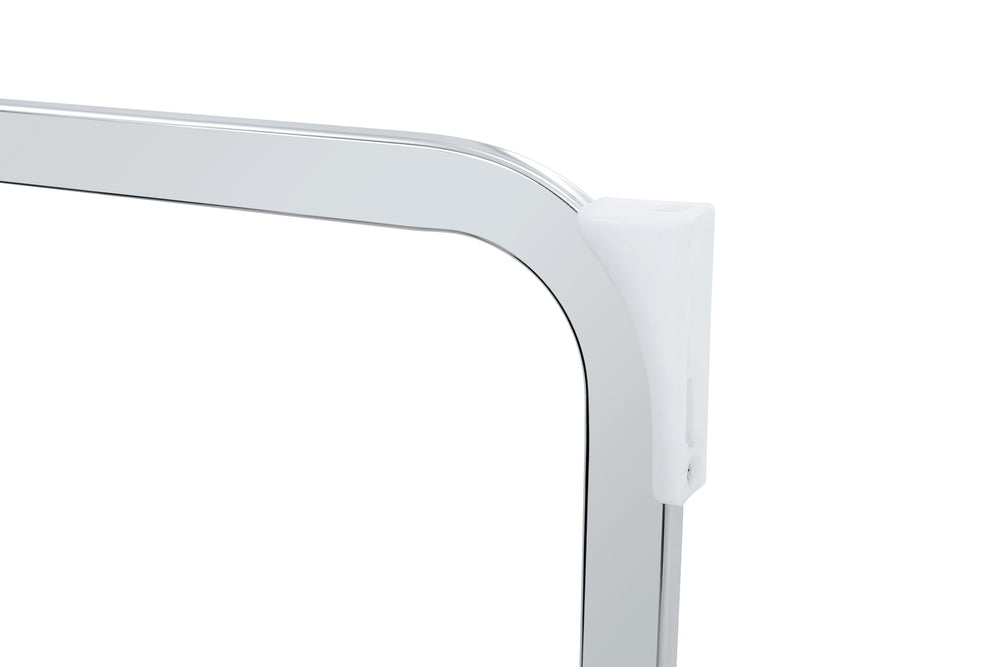 English Elm Dining Chairs Set Of 4 - Modern High-Back White Faux Leather With Gold Mesh And Chrome Accents W3493P356224