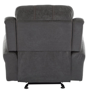 English Elm Christopher Knight Home® - 40.75" Wide Suede Manual Glider Recliner Chair with Rolled Arms, Microfiber Comfort & Infinite Positions Slate N763P264499E