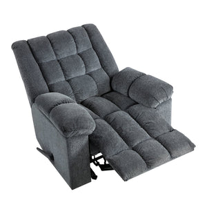 English Elm Gentle Rocking Reclining Chair with Chenille Upholstery, Ultra-Comfort Seat, Smooth Motion Recliner for Living Room Relaxation and Support Gray 41 L x 32 W x 29 H B011P347319