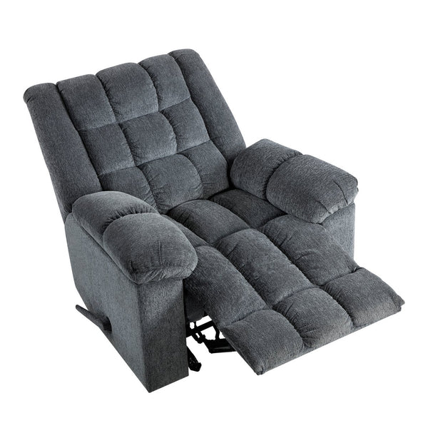 English Elm Gentle Rocking Reclining Chair with Chenille Upholstery, Ultra-Comfort Seat, Smooth Motion Recliner for Living Room Relaxation and Support Gray 41 L x 32 W x 29 H B011P347319