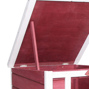 English Elm Pawhut Outdoor Wooden Rabbit Hutch Waterproof Roof Raised Floor Small Pet Shelter W2225P173738