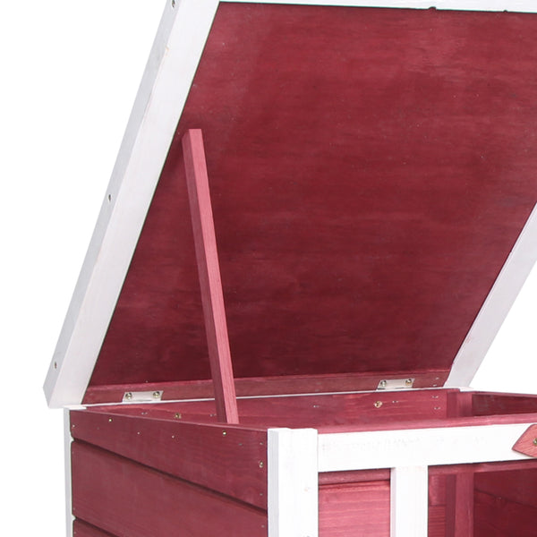 English Elm Pawhut Outdoor Wooden Rabbit Hutch Waterproof Roof Raised Floor Small Pet Shelter W2225P173738