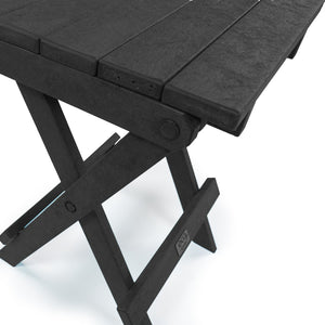 English Elm Riverstone Recycled Hdpe Folding Outdoor Bistro Table Weatherproof Patio Balcony Black B2745P409699