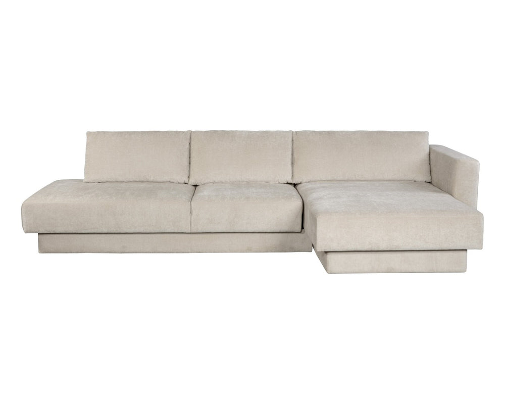 Sunpan TECOMA Sofa Chaise - Modern Minimalist Design in Danny Cream, Right-Hand Facing Comfort for Living Spaces 106171