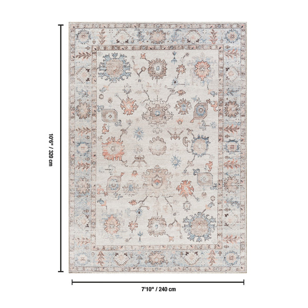 English Elm Oxford Traditional Area Rug Polyester Pile Stain Resistant Low Profile Living Room B186P428908