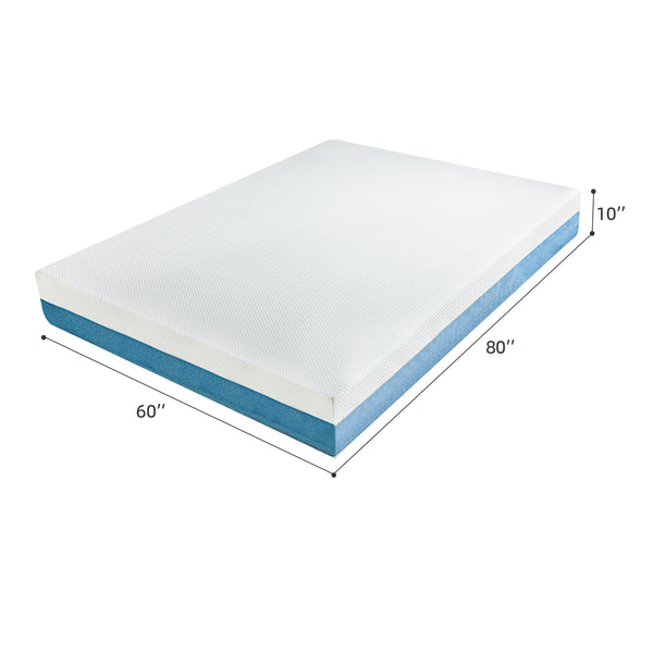 English Elm 10 Inch Queen Mattress Copper Infused Foam 7 Zone Support Breathable Certipur Certified White W5081P394360