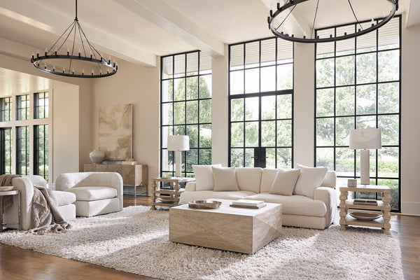 Bernhardt Bernhardt Aventura Side Table In Marcona Oak With Sculptural Cast Resin Posts, Dual Open Shelves (24X28x24) 318121