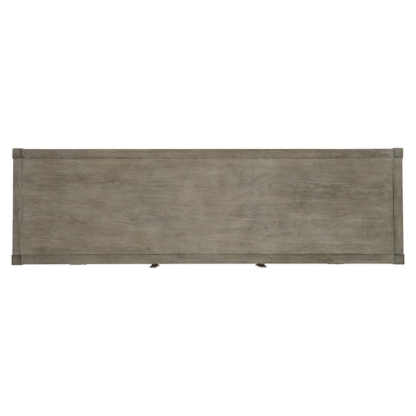 Bernhardt Bernhardt Weathered Pewter Albion Sideboard With X-Stretcher Base, 3 Drawers & Adjustable Shelves 311130