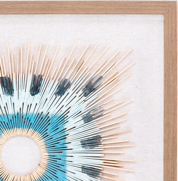 Surya Chromatic Modern Wall Art - 18"H X 18"W Framed Decor For Stunning Home Makeovers & Easy Care Main, Blue,Frame, Wood,Polystyrene Ccm001-set