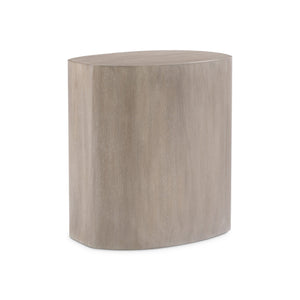 Bernhardt Bernhardt Weston Wire-Brushed Oak Side Table With Irregular Oval Top, Tawny Finish, Sculptural Accent 527127