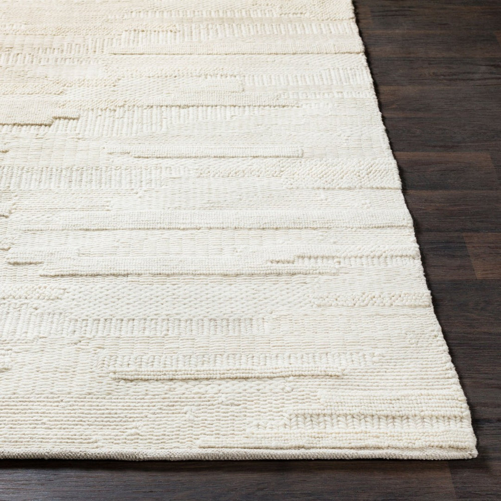 Livabliss Cocoon Ccn-1000 Handwoven Wool Accent Rug Artisan Crafted for Entryways and Bedrooms Cream 2' x 3' CCN1000-23