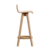 Homelegance By Top-Line Dylan Mid-Century Modern Swivel Wood Stool (Set of 2) Natural Wood