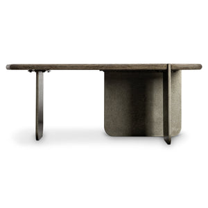 Bernhardt Bernhardt Melba Wire-Brushed Oak Side Table With Textured Graphite Cast-Aluminum Base, Sculptural Accent 564126