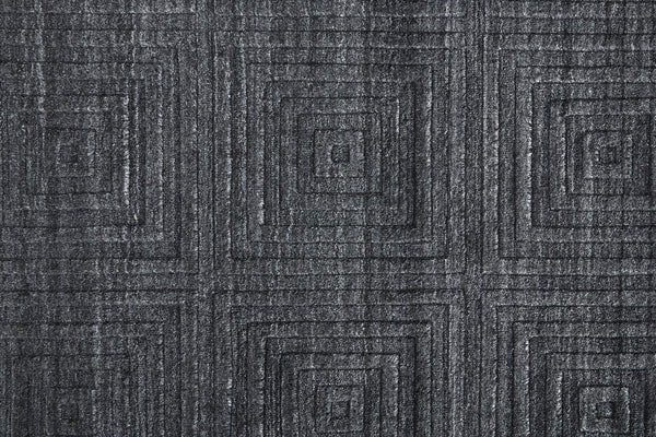 Feizy Rugs Redford Handwoven Geometric Rug Collection - Stylish, Durable, And Artisan Crafted For Modern Homes Gray,Black Viscose,Wool Red8670fchl000p00