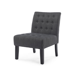 English Elm Accent Slipper Chairs Set of Two Button Tufted Plush Upholstered Living Room Pair 70752.00