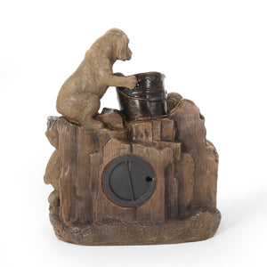 English Elm Christopher Knight Home® - DIMMOCK Handcrafted 22.75" Weather-Resistant Polyresin Fountain with Pump, Underwater Lights & Puppies 71785.00LBRN