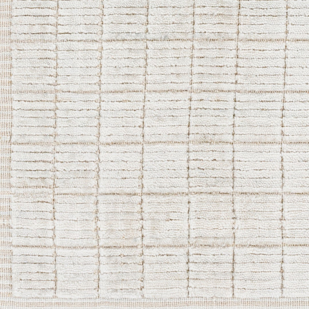 Surya Carre Handmade 2' X 3' Rug - Luxurious Viscose & Wool Blend, Modern Design For Elegant Interiors Light Beige Viscose,Wool Ccr2300-23