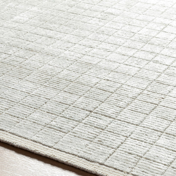 Surya Carre Handmade 2' X 3' Rug - Luxurious Viscose & Wool Blend, Modern Design For Elegant Interiors Light Beige Viscose,Wool Ccr2300-23