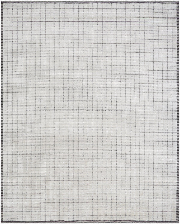 Carre CCR-2301 8' x 10' Handmade Rug CCR2301-810  Black, Light Gray Surya