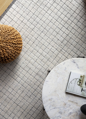 Carre CCR-2301 8' x 10' Handmade Rug CCR2301-810  Black, Light Gray Surya