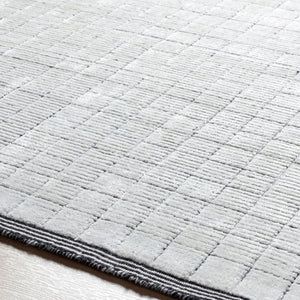 Surya Carre Handmade 2' X 3' Rug - Luxurious Viscose & Wool Blend, Modern Design For Elegant Interiors Black Viscose,Wool Ccr2301-23