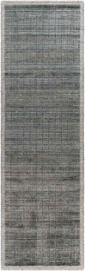 Carre CCR-2302 2'6" x 8' Runner Handmade Rug CCR2302-268  Charcoal Surya
