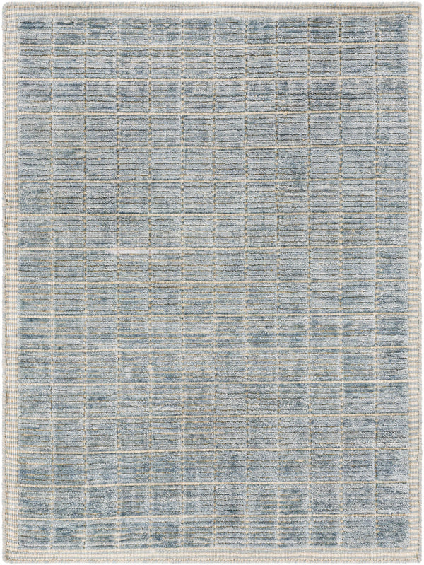 Carre CCR-2303 4' x 6' Handmade Rug CCR2303-46  Denim, Light Beige Surya