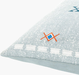 Surya Cactus Silk Lumbar Pillow 13"L X 20"W With Nature-inspired Embroidery For Cozy Home Decor Slate Cotton,Cotton Ccs006-1320p