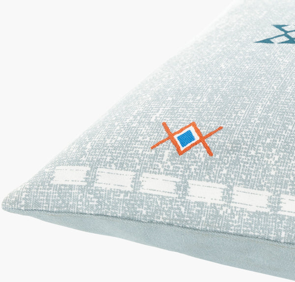 Surya Cactus Silk Lumbar Pillow 13"L X 20"W With Nature-inspired Embroidery For Cozy Home Decor Slate Cotton,Cotton Ccs006-1320p