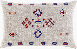 Surya Cactus Silk Lumbar Pillow 13"L X 20"W With Nature-inspired Embroidery For Cozy Home Decor Medium Gray Cotton,Cotton Ccs007-1320d