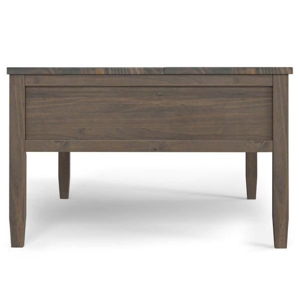 English Elm Ela Lift Top Coffee Table Smoky Brown - Solid Wood Handcrafted Storage, Shaker Drawers & Lift Top B136P158610