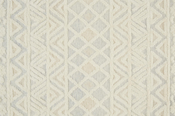 Feizy Rugs Anica Hand-tufted Wool Area Rug - Stylish Geometric Design For Effortless Bohemian Home Decor Ivory,Blue,Tan Wool Anc8005fblu000e10