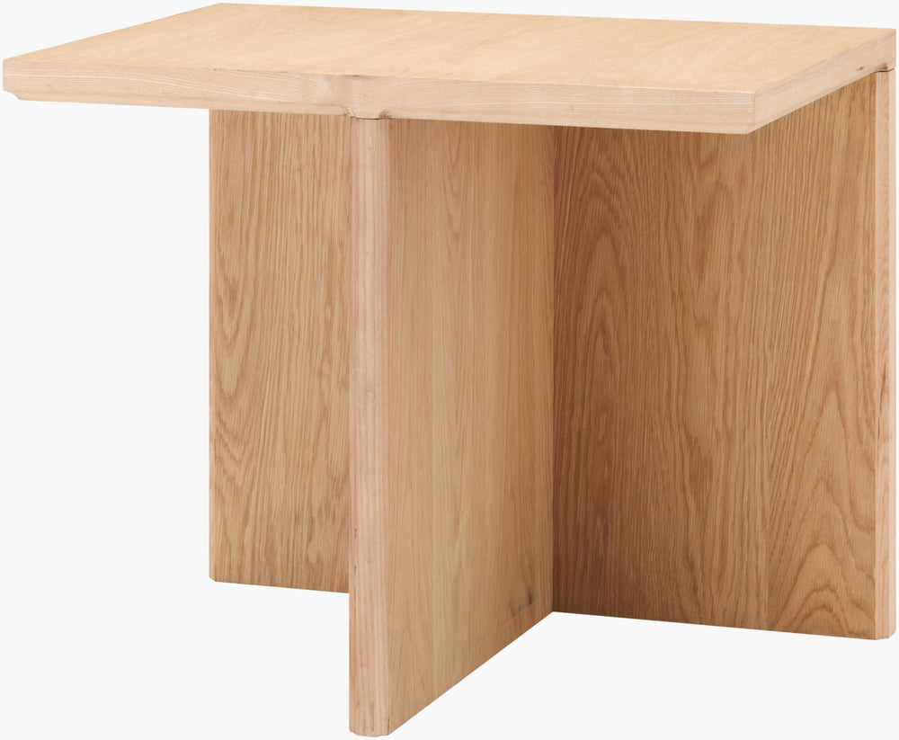 Livabliss Cascata Wood Veneer End Table with Tapered Legs for Mid-century Modern Living Rooms CCTA001-222618