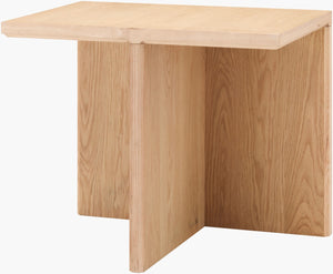 Livabliss Cascata Wood Veneer End Table with Tapered Legs for Mid-century Modern Living Rooms CCTA001-222618