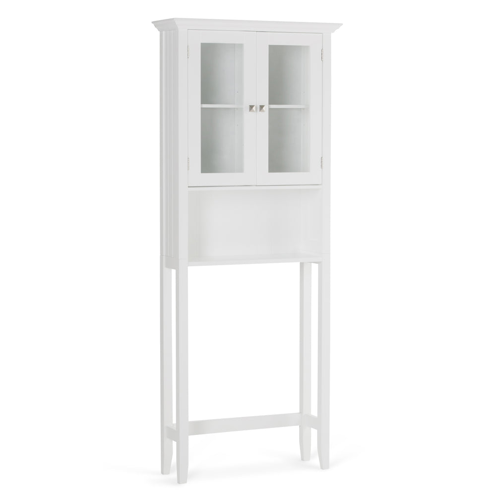 English Elm Acadian Space Saver Cabinet In Pure White - Stylish, Durable Storage For Narrow Spaces & Rooms B136P158500