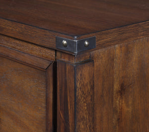 OSP Home Furnishings Baton Rouge File Cabinet Brushed Walnut