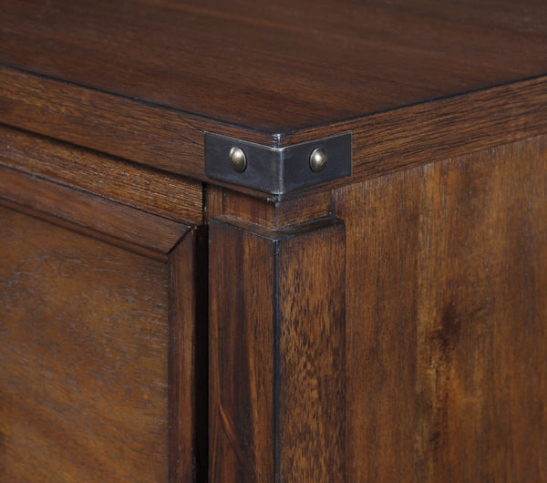 OSP Home Furnishings Baton Rouge File Cabinet Brushed Walnut