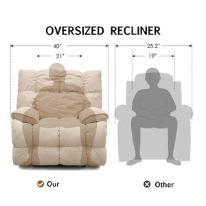 English Elm Sitjoy Swivel Recliner Plush High Back Lounge Chair for Living Room or Gaming W1713P144780