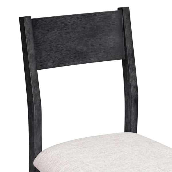 English Elm TOPMAX 82-inch Farmhouse Extendable Dining Set with Two 11" Removable Leaves, Upholstered Seats and Bench Gray N717S000230E