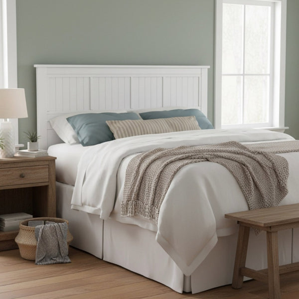 English Elm Wilton Window Pane King Headboard - Classic White Farmhouse Style, Durable Design For Modern Décor B050P395277-GIGA