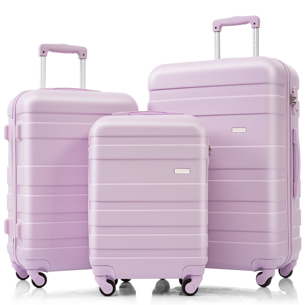 English Elm Luggage Sets 3 Piece Abs Hardshell Spinner Suitcase with Tsa Lock Lightweight Travel N726P203164B
