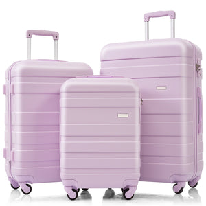 English Elm Luggage Sets 3 Piece Abs Hardshell Spinner Suitcase with Tsa Lock Lightweight Travel N726P203164B