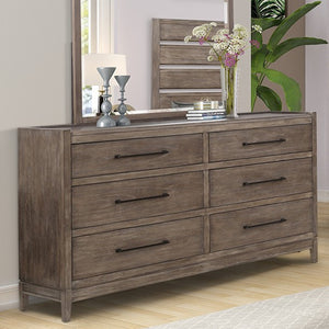 English Elm Montrose Six Drawer Dresser Poplar and Birch Build with Forged Iron Hardware B108P481213
