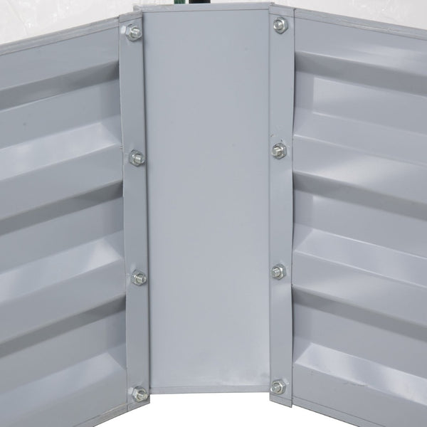 English Elm Outsunny 4' X 3' Galvanized Raised Garden Bed & Pvc Greenhouse Cover For Year-Round Planting Success W2225P174457-GIGA