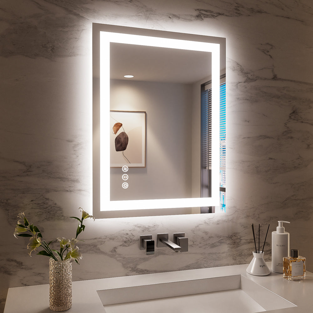 English Elm 28X36 Inch Frameless Led Bathroom Mirror - Smart, Dimmable, Anti-Fog, Durable & Stylish Design! T3757P346967