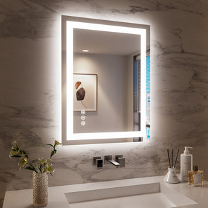 English Elm 28X36 Inch Frameless Led Bathroom Mirror - Smart, Dimmable, Anti-Fog, Durable & Stylish Design! T3757P346967