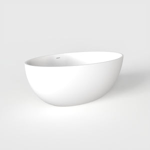 English Elm 67 Inch Freestanding Solid Surface Soaking Tub Matte White Seamless Bathing Sanctuary W1613P355467