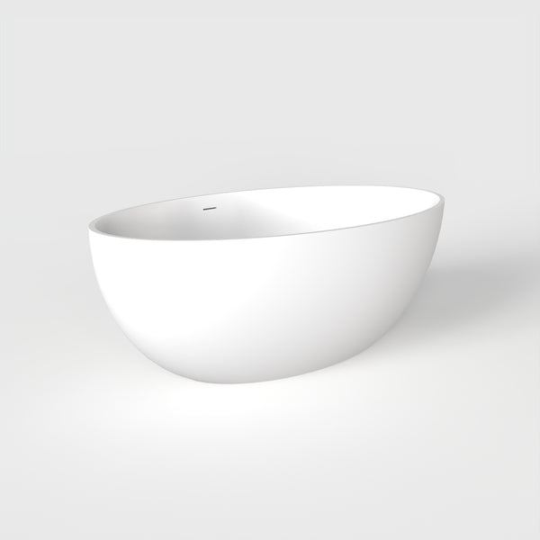 English Elm 67 Inch Freestanding Solid Surface Soaking Tub Matte White Seamless Bathing Sanctuary W1613P355467