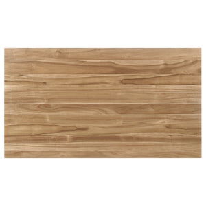 English Elm Prospect Natural Acacia Rectangular Dining Table with Off-White Flared Legs, Angled Apron Chic B062P358451